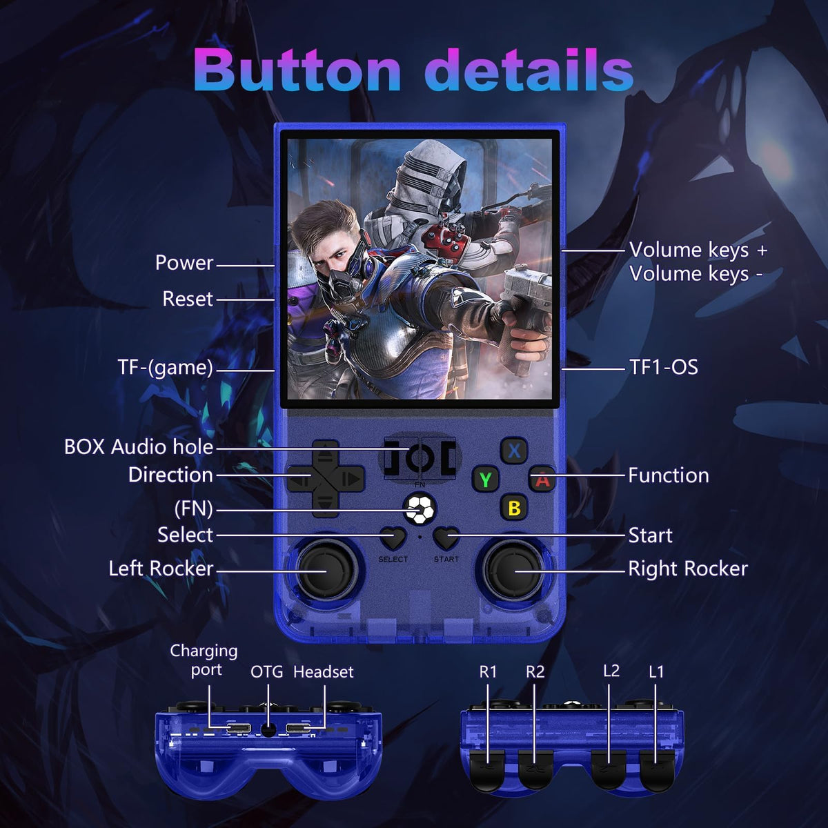 DVJQSN R36MAX dual joysticks and ergonomic grips enable precise control