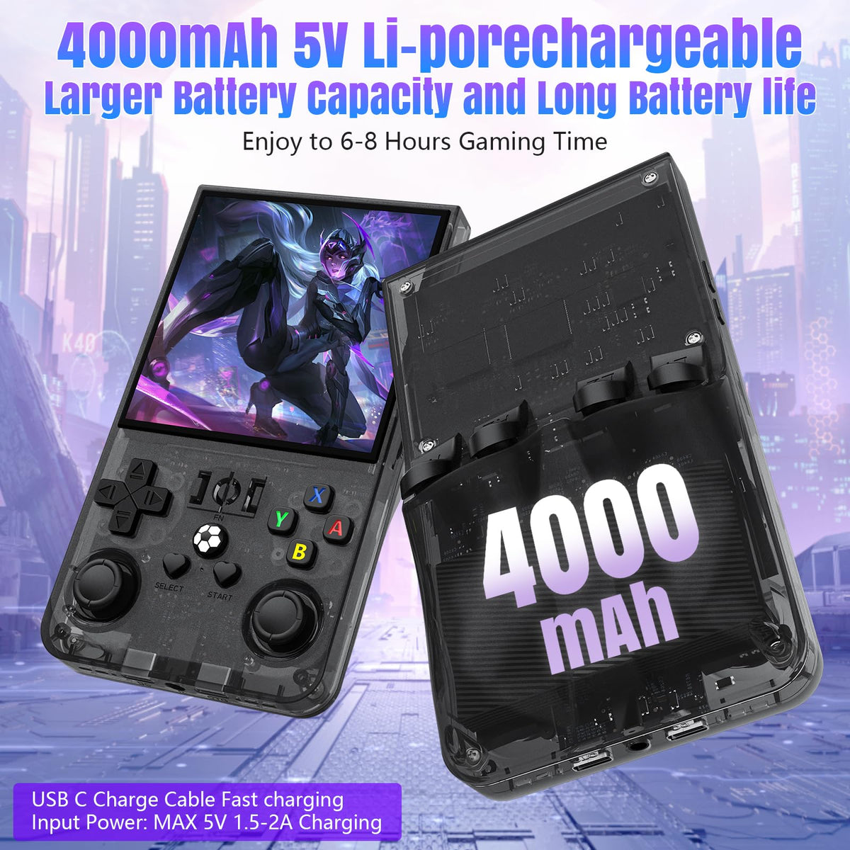 DVJQSN R36MAX storage options showing 64GB or 128GB capacity choices.