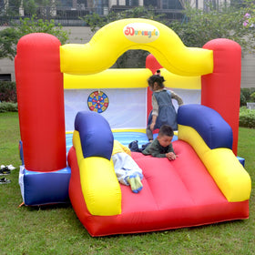 Dvreugde bounce house with dart ball game adds interactive backyard play