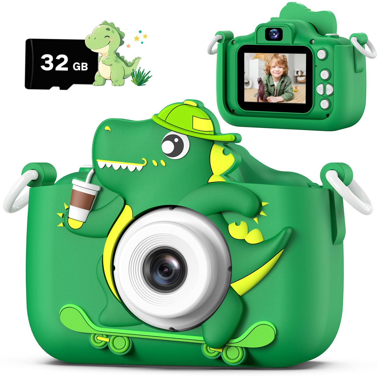 Dwfit Upgrade Selfie Kids Camera front view for easy selfies and playful photography.