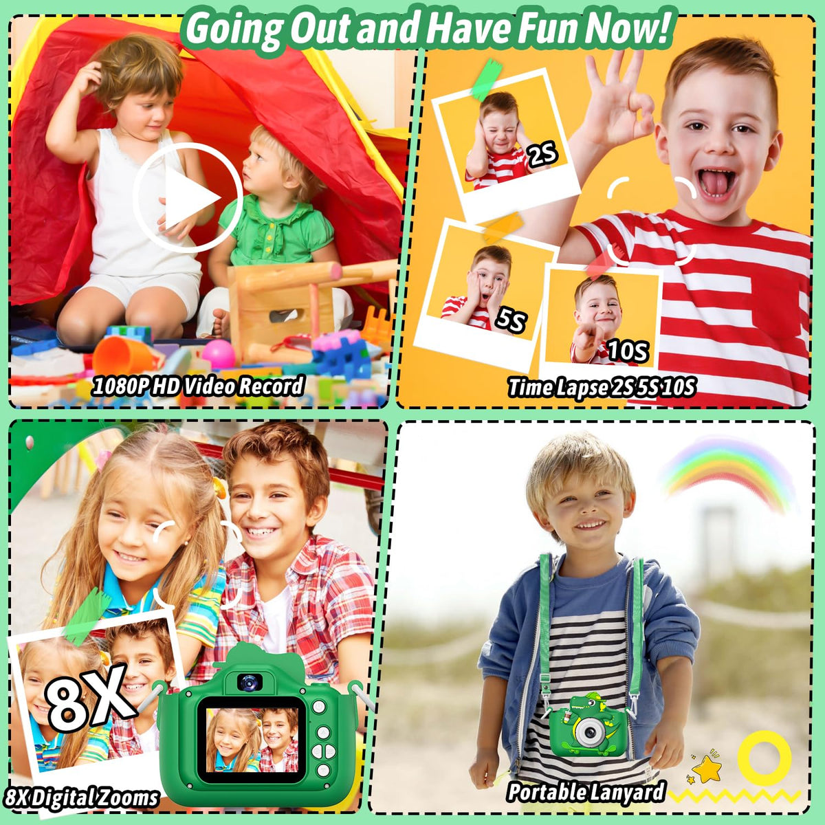 Dwfit camera with built-in games for entertaining learning moments.