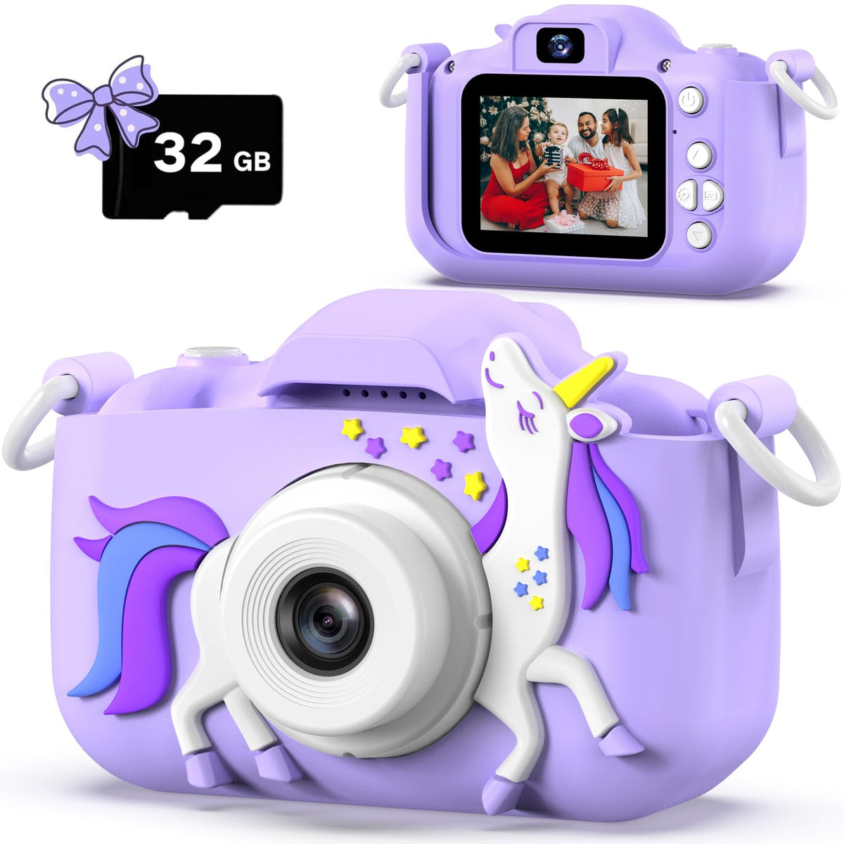 Dwfit Upgrade Selfie Kids Camera with dual-camera for easy selfies.