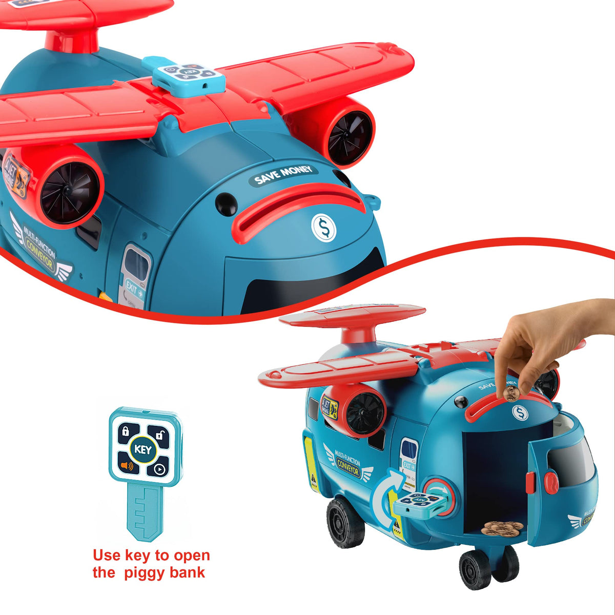 Dwi Dowellin Airplane Piggy Bank promotes saving during play