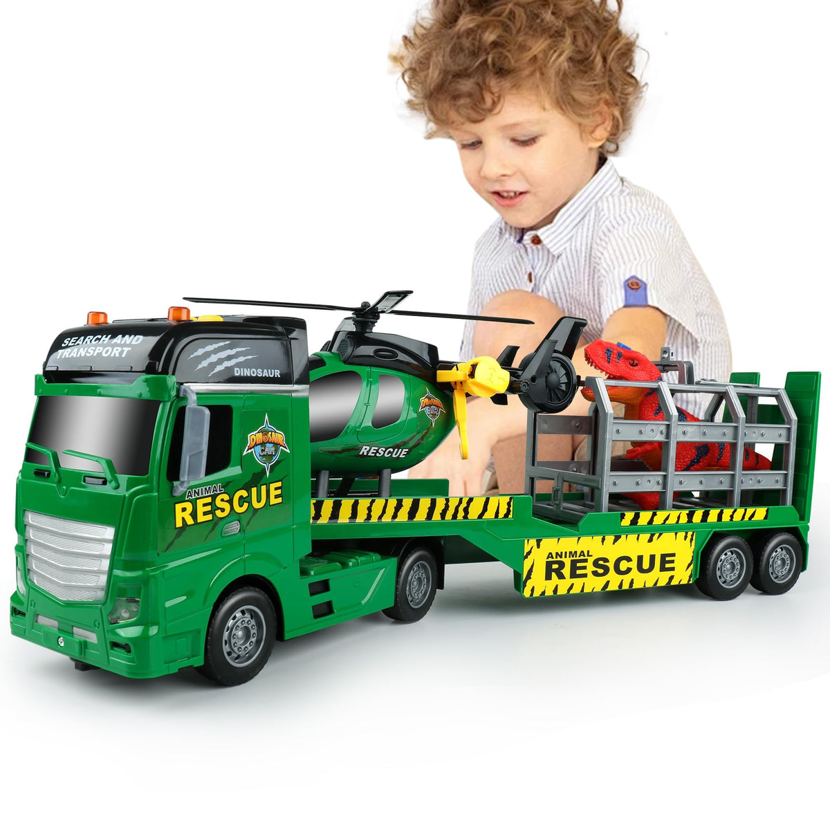 Dwi Dowellin carrier truck with flashing lights for interactive play