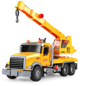 Dwi Dowellin crane truck with front lights boosts interactive play realism.
