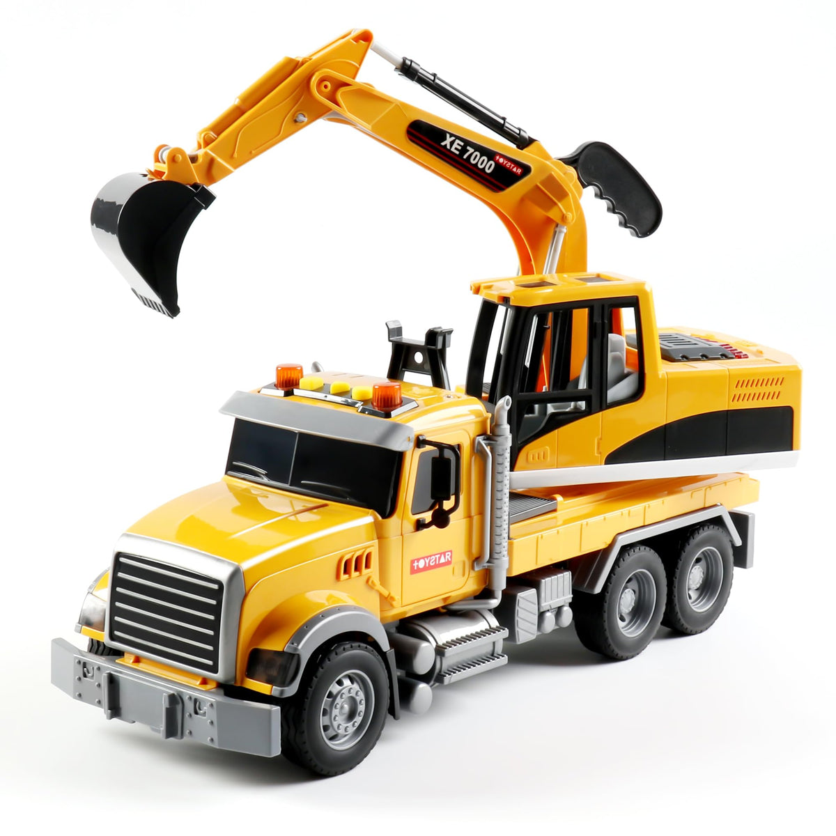 Dwi Dowellin excavator truck toy in gift packaging display