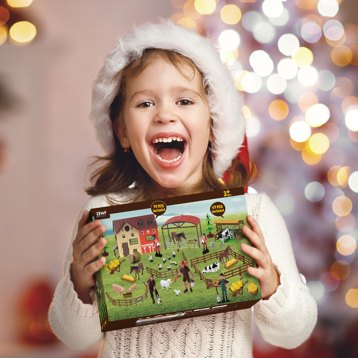 Dwi Dowellin farm playset gift packaging ideal for birthdays or holidays