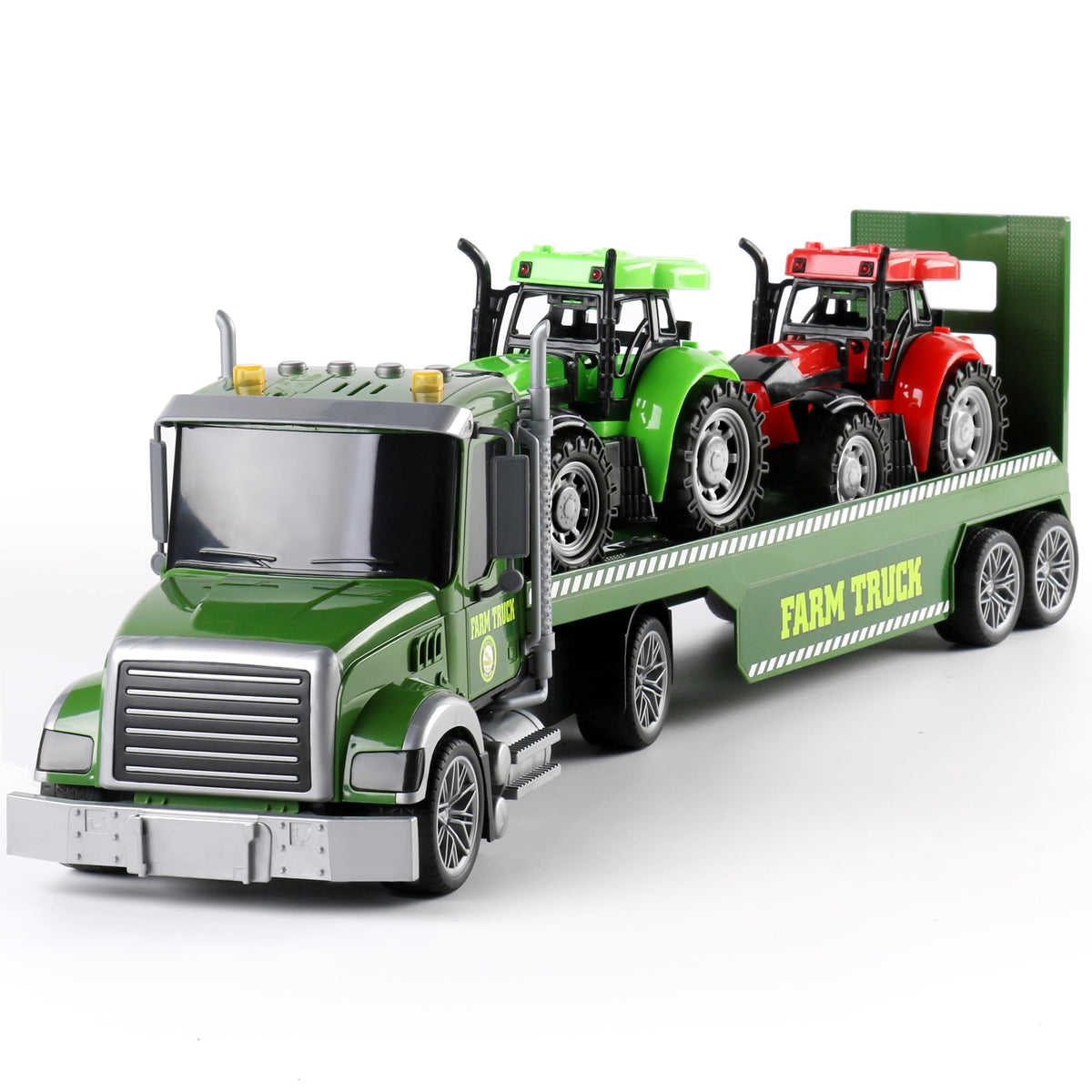 Dwi Dowellin 27-inch farm truck with detachable trailer for imaginative play