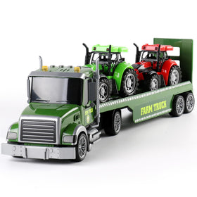 Dwi Dowellin 27-inch farm truck with detachable trailer for imaginative play