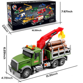 Dwi Dowellin kids playing with truck and trunks in a pretend work scene