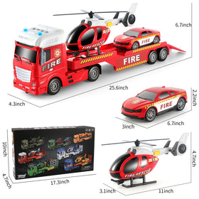 Dwi Dowellin kids playing with truck set fosters cooperative storytelling.