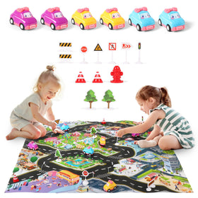 Dwi Dowellin kids playing with plane and cars encourages teamwork.