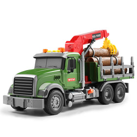 Dwi Dowellin large timber truck with loading crane for imaginative play and motor skill practice