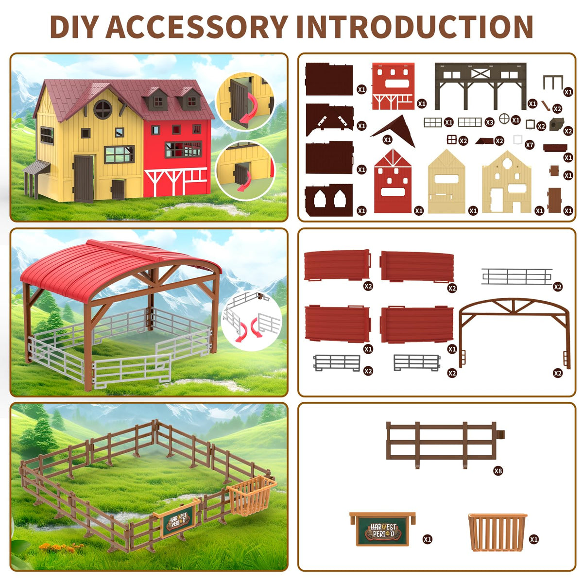 Dwi Dowellin realistic farm animals set sparks creative role play