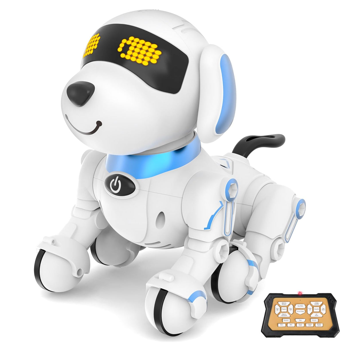 Dwi Dowellin robot dog remote control in action promoting storytelling and learning