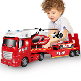Dwi Dowellin semi-truck toy side view for imaginative play and coordination.