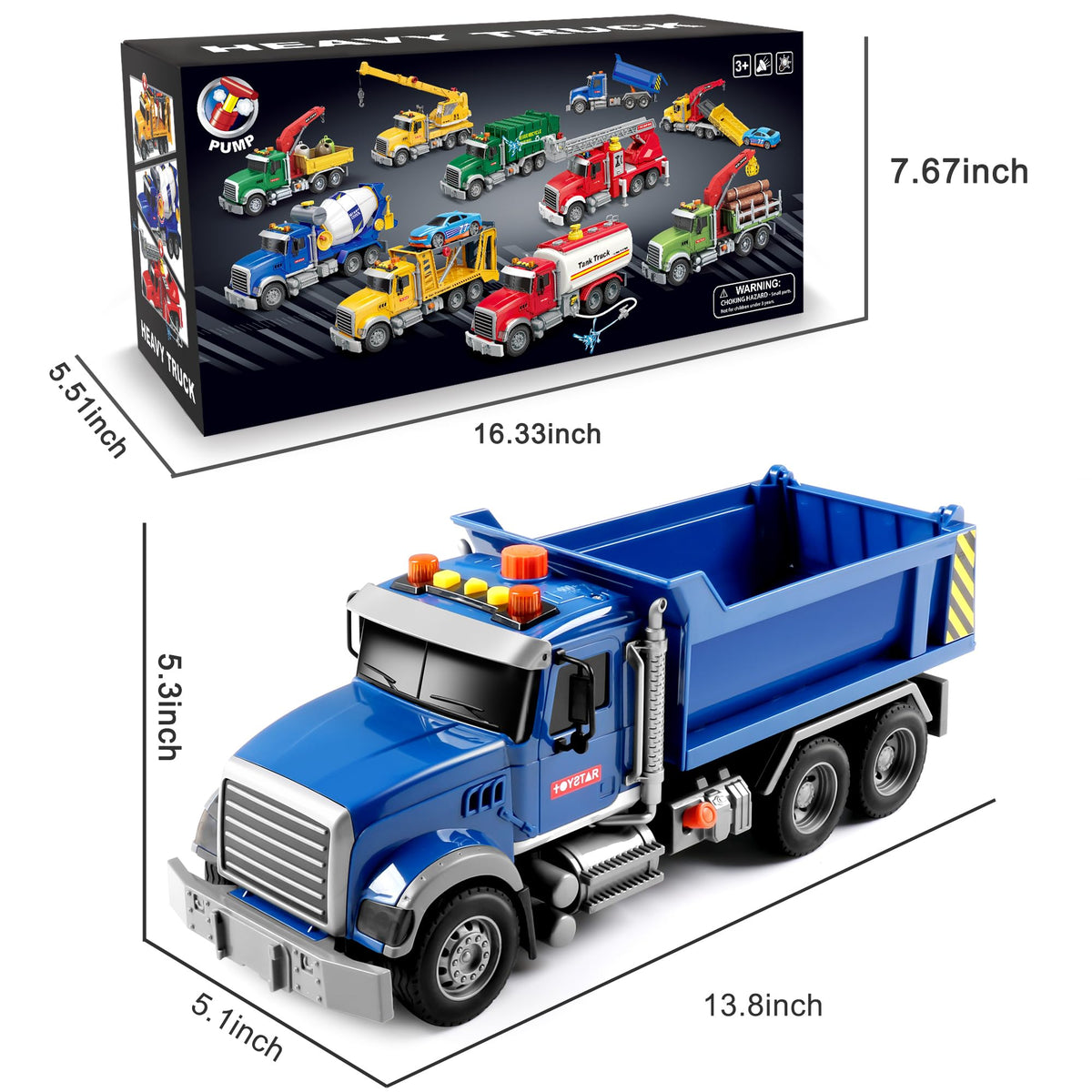 Dwi Dowellin Toddler Dump Truck gift box ready packaging for gifting