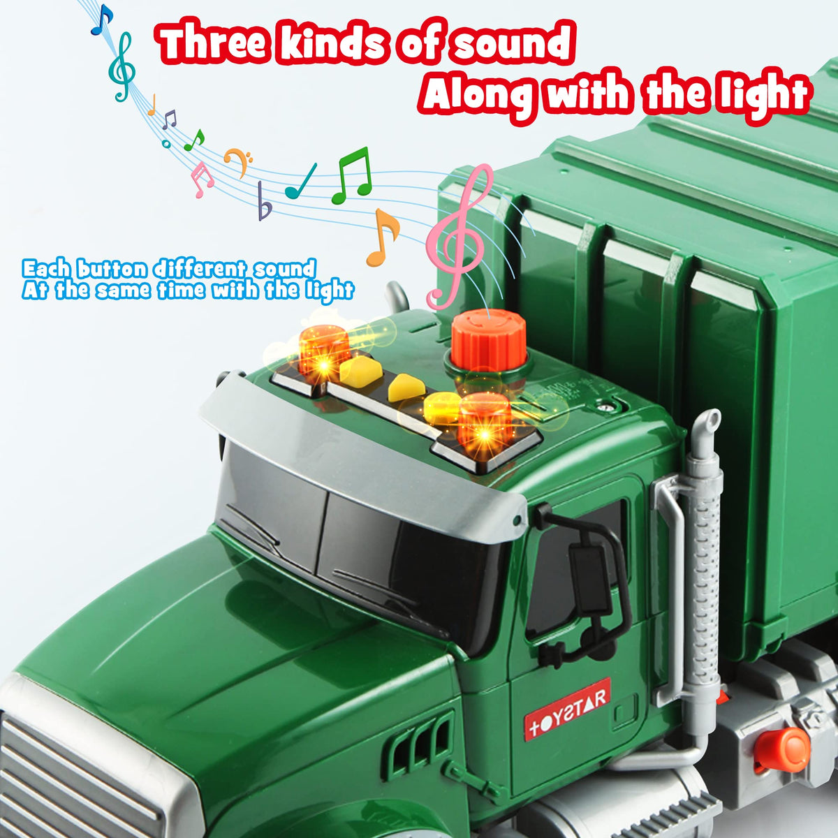 Dwi Dowellin garbage truck dump function demonstrating back-dump action