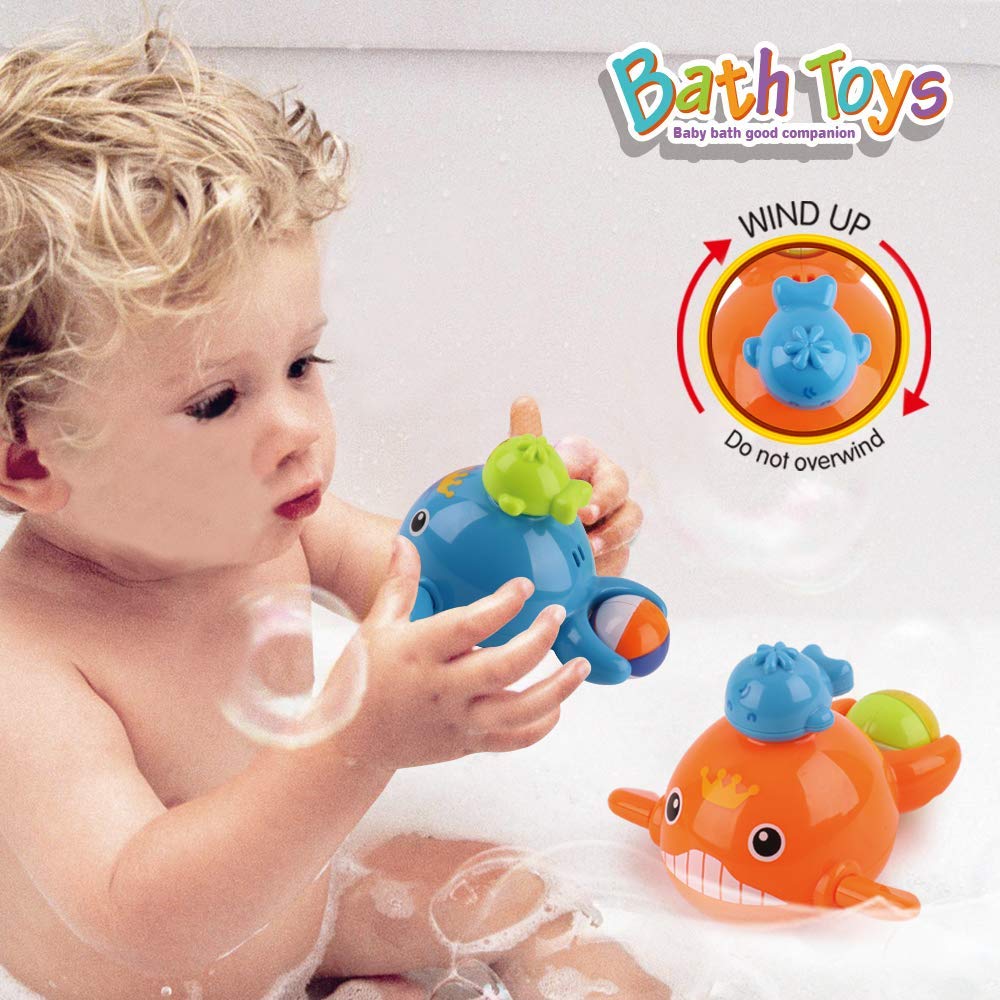 Dwi Dowellin blue fish bath toy supports color recognition during tub play