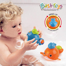 Dwi Dowellin blue fish bath toy supports color recognition during tub play