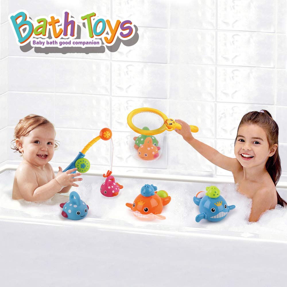 Dwi Dowellin extra fish bath toy expands fishing games and coordination