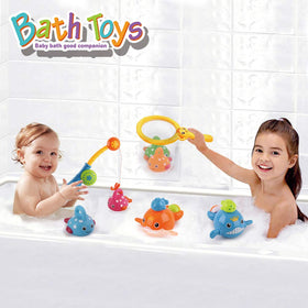 Dwi Dowellin extra fish bath toy expands fishing games and coordination