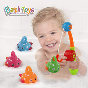 Dwi Dowellin green fish bath toy supports color sorting and catching practice