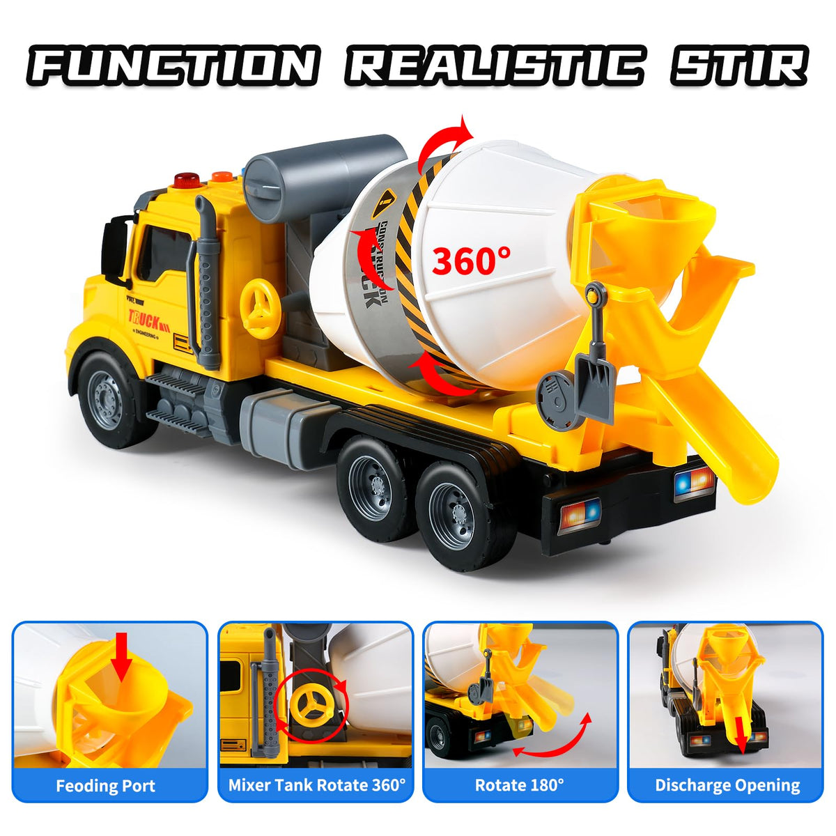 DWIRCTOYS push-and-go truck supports early motor skills during play