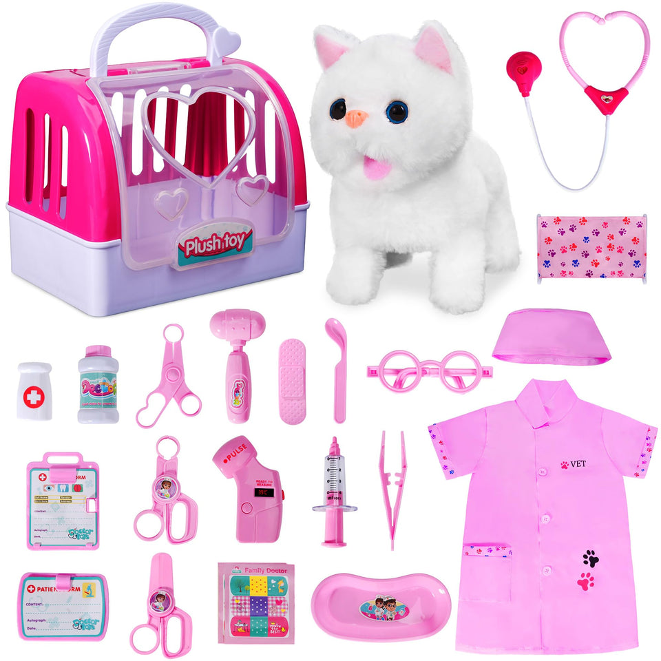 DWMTGS Doctor Kit with stethoscope heartbeat for realistic pretend play