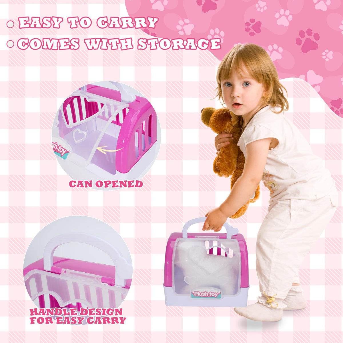 DWMTGS Doctor Kit pet cage and kitten toy for caring patient play