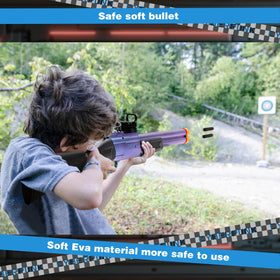 DWMTGS toy gun blue packaging box displayed for gift-ready setup