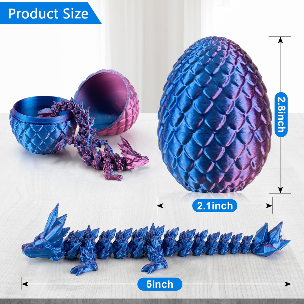 Dxldfks Dragon Egg with movable joints invites interactive display