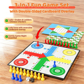 DY-GO magnetic Ludo pieces provide secure, mess-free play on the go.