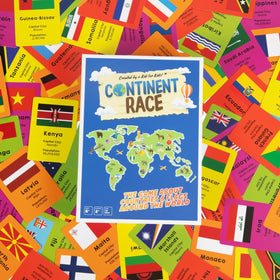DYCE Continent Race game pieces arranged for engaging family play