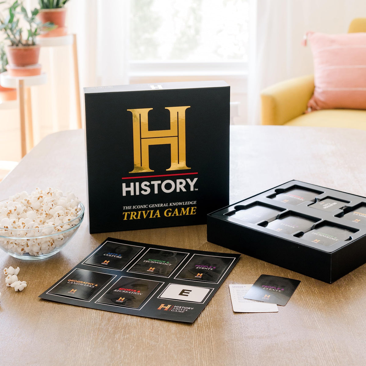 DYCE HISTORY Channel Trivia Deluxe play area setup for quick rounds