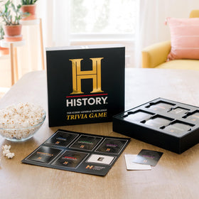 DYCE HISTORY Channel Trivia Deluxe play area setup for quick rounds