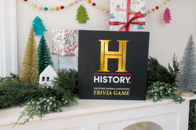 DYCE History Channel Trivia Game components showcase sturdy cards for expansive knowledge practice