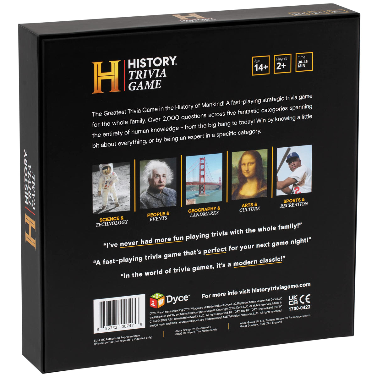 DYCE History Channel Trivia Game night setup enables quick, enjoyable sessions