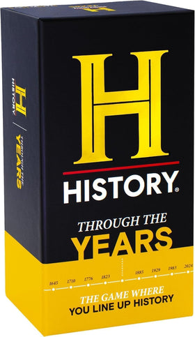 DYCE History Channel Years deck on table for group trivia fun.