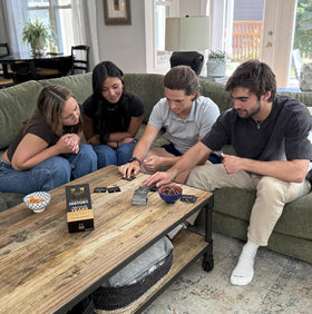 Two or more players enjoy cooperative or competitive DYCE rounds.