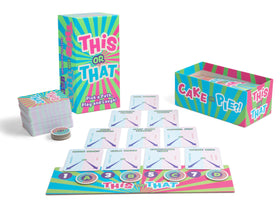 DYCE This or That card-game-setup: quick to learn, easy to start without fuss