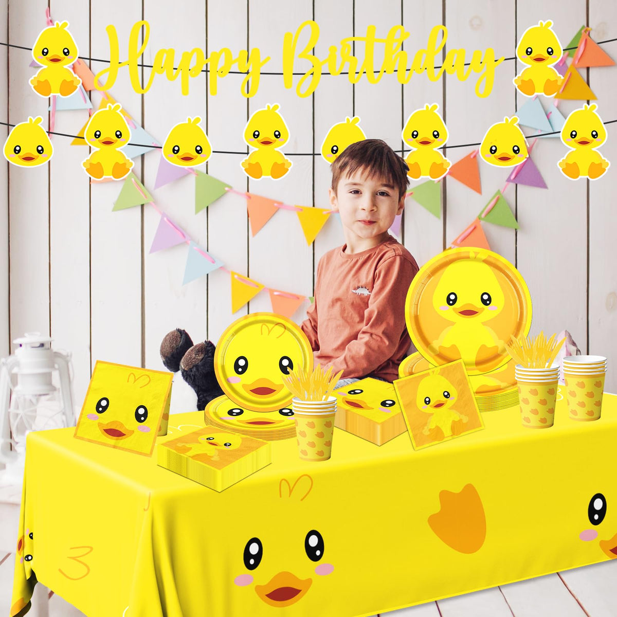 Dydamud rubber duck napkins add whimsy and quick cleanup after treats.