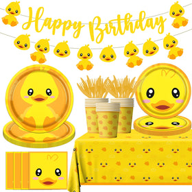 Dydamud rubber duck pinata plates brighten parties while simplifying cleanup.