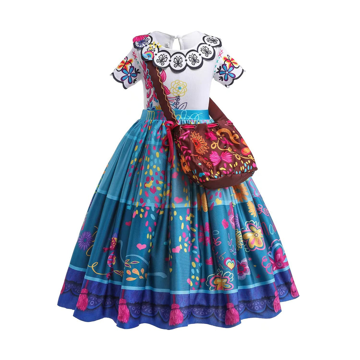 DYJJKM Mirabel blue dress side view highlighting movement