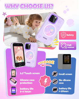 Dylanto Kids Phone rechargeable battery extends playtime between charges