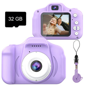 Dylanto Upgrade Kids Selfie Camera front view shows dual camera for easy selfies