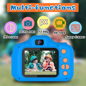 Dylanto Upgrade Kids Selfie Camera side shot shows lightweight build ideal for travel and on-the-go shooting