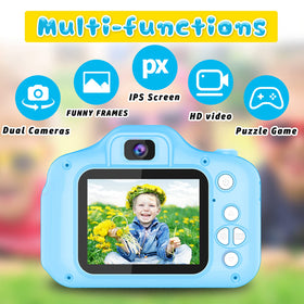 Dylanto Upgrade Kids Selfie Camera side view showcasing compact design for travel