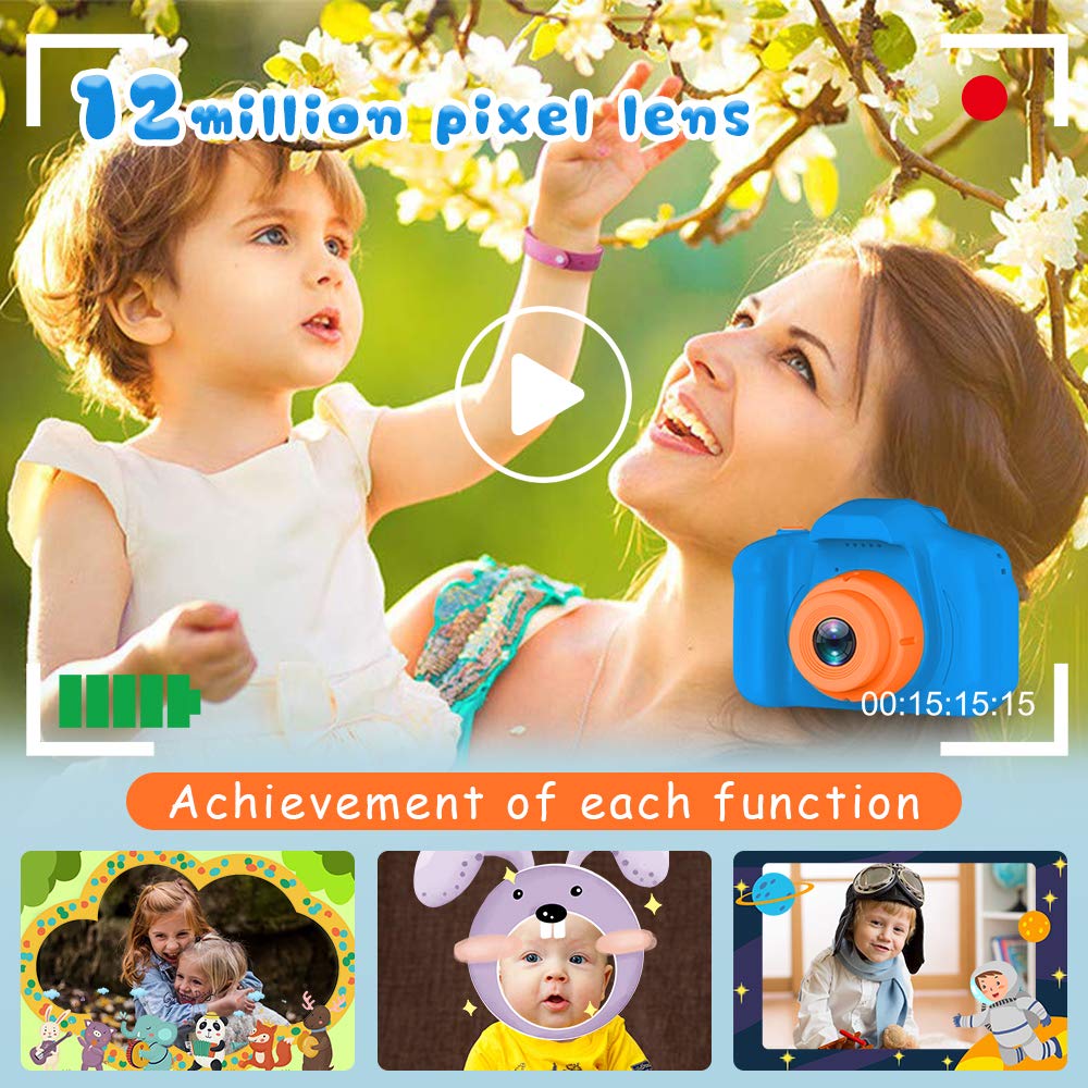 Dylanto Upgrade Kids Selfie Camera with 32GB card ready-to-record setup for instant memories