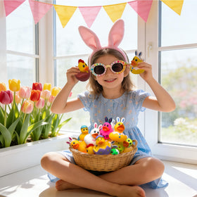 Dymojoyfun Easter egg hunt ducks for baskets and surprise gifts